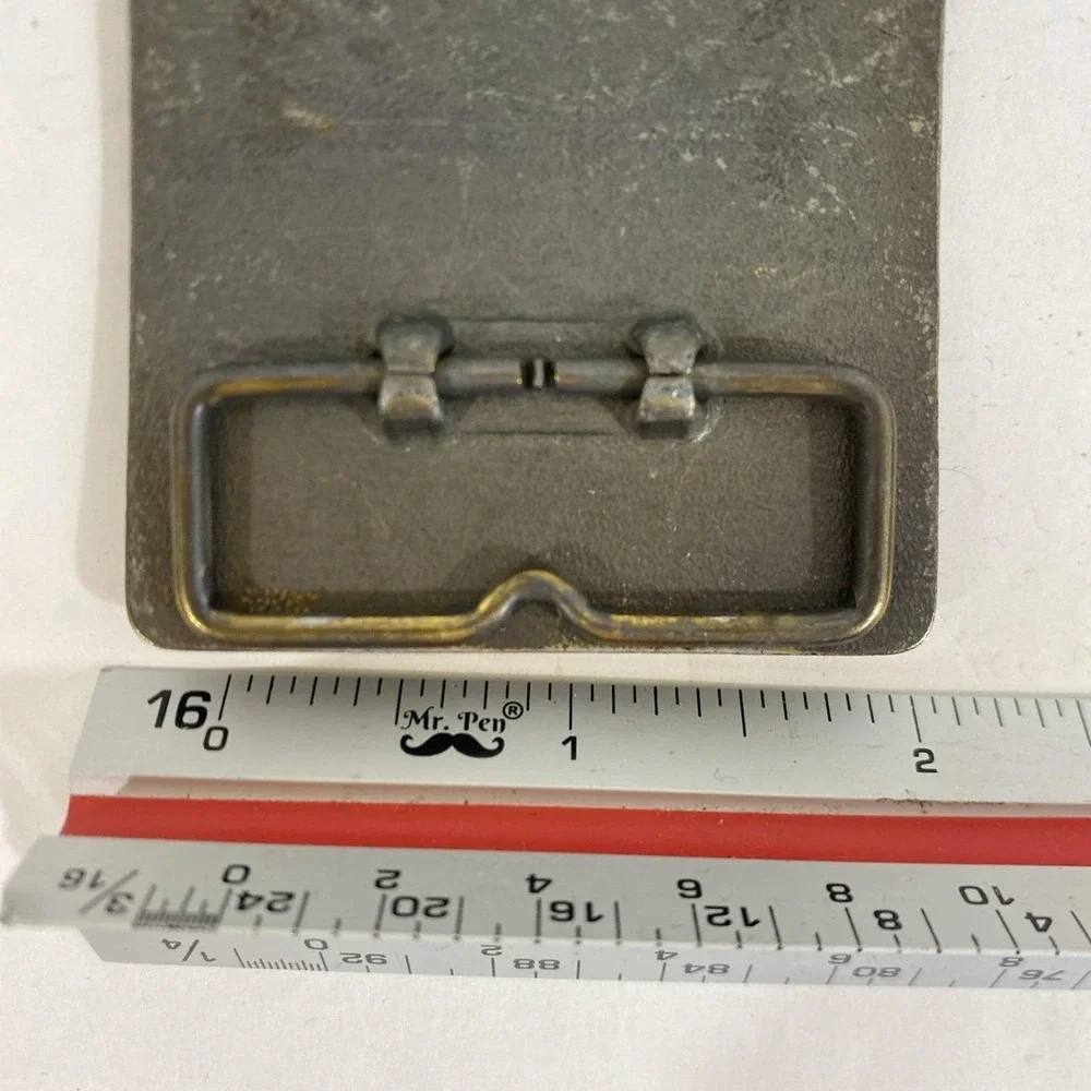 Vintage EUC‎ Euclid Dump Truck Heavy Road Equipment Tractor Brass Belt Buckle